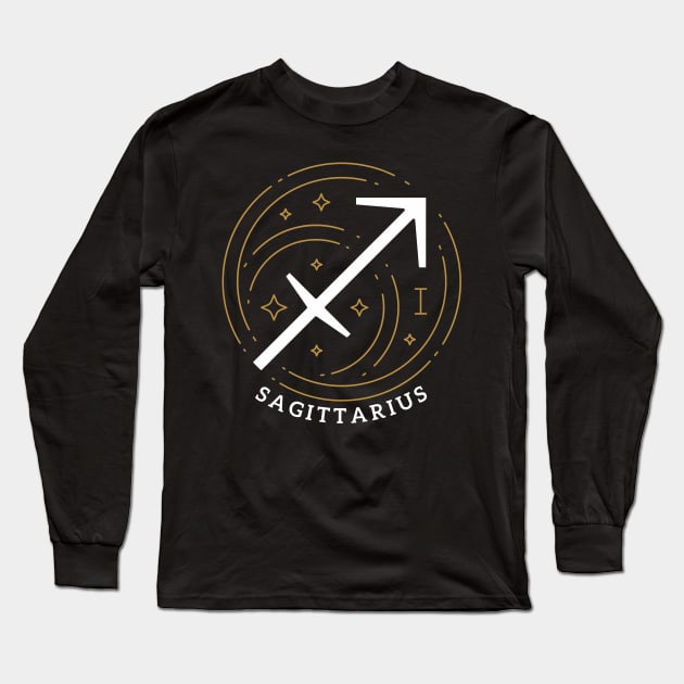 Sagittarius Zodiac Star Sign Birthday Gift T-Shirt Long Sleeve T-Shirt by JaeSlaysDragons